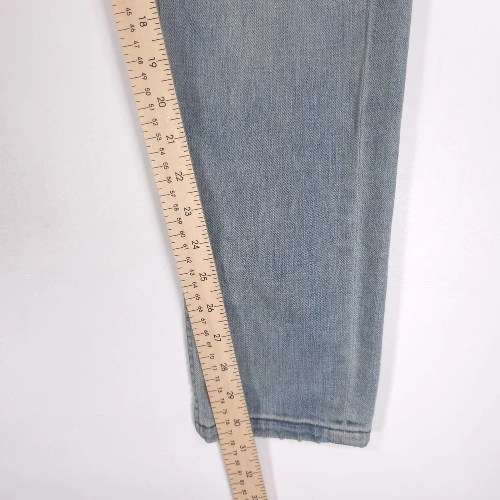 ROLLAS New Men’s THIN CAPTAIN SLIM FIT Jeans Bush Fire Blue Distressed‎ 34x31